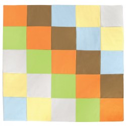 Patchwork Vinyl Floor Mat - Contemporary Colors