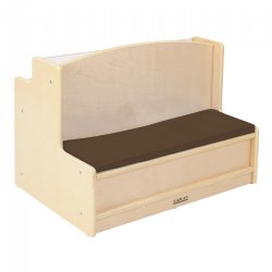 Carolina Toddler Sit and Read Bench with Book Display and Storage Cubby