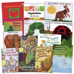 3 years & up. Each book in the set represents a variety of formats from popular fictional stories to informative, content specific books that develop language, vocabulary and comprehension skills. Perfect for providing read aloud experiences to children whose native language is Spanish.Includes best practices guide for instructional support. Note: Each book in this set was selected to enhance the lessons provide in both Nemours® Reading BrightStart! programs. The set can also be used in any classroom.