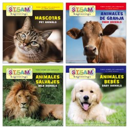 All About Animals Bilingual Board Books - Set of 4