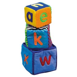 Colorful ABC Nesting Blocks with Different Textures - Set of 3