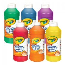 Crayola® Washable Bright Color Non-Toxic Finger Paint - Set of 6