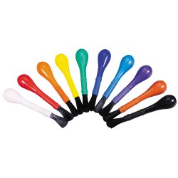 Bulbous Easy-Grip Assorted Colors Paint Brushes for Young Artists