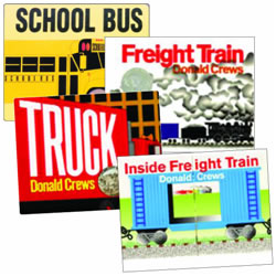 Donald Crews Essential Vehicles and Trains Board Books - Set of 4