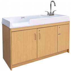 Changing Table with Right Hand Sink - Natural