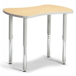 24" x 35" Collaborative Bowtie Table - Maple/Gray