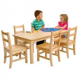 preschool wooden table and chairs