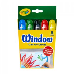 Crayola® Easy to Wash Off Window Crayons for Glass Surfaces - Single Box
