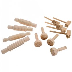 Hammers and Rollers with Various Designs for Rolling Clay or Dough