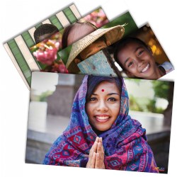 Diverse Smiling Faces From Around the World Poster - Set of 12