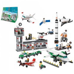 4 years & up. Take off to an exciting world of play! Children work together to build and create stories about transportation and space travel as they further develop their speaking, listening, and fine motor skills. The bricks and special elements make it easy to construct fun, unique buildings and vehicles. Storage box included. 1,176 pieces.