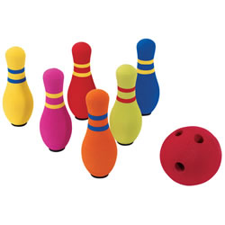 Bright Color Six Pin Bowling Set with Foam Ball for Indoor and Outdoor Use
