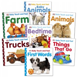 Baby Touch & Feel Board Book Set with Various Textures and Themes - Set of 7