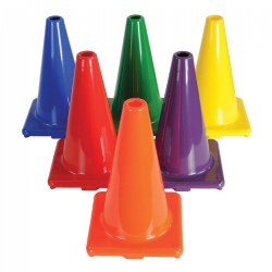 12" Outdoor Durable Rainbow Cone - Set of 6