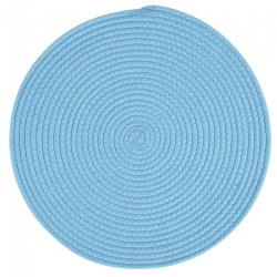 Defining a work area is important for young children with wandering attention spans. The addition of a focal point, such as these woven mats in calming, natural colorations, can help a child better focus on the task at hand. Use these woven mats for flexible seating, personal work spaces, loose parts design and more. Mats are 100% natural cotton. Spot clean. Mats measure 18" round. Set of 6 blue woven mats.