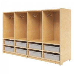 Toddler 8-Section Coat Locker with Trays