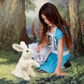 Alternate Image #2 of Standing White Rabbit Hand Puppet