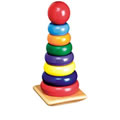 Rainbow Stacker - Includes 8 smooth, sturdy wooden pieces to stack and create a colorful rainbow!