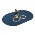 Alternate Image #2 of Mt. St. Helens Solid Color Carpet - Blueberry Blue - 8'3" x 11'8" Oval