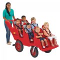 Fat Tire Never Flat Bye-Bye Buggy 6-Seat - Red