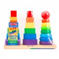 Alternate Image #7 of Toddler Wooden Geometric Stacker with Colorful Shapes