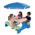 Easy Store Picnic Table with Umbrella