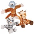Huggers Plush Giraffe, Monkey, and Tiger