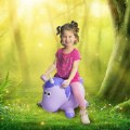 Alternate Image #2 of Farm Hoppers® Inflatable Bouncing Purple Unicorn