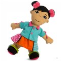 Fastening Learn To Dress Doll - Female with Two Pink Bows