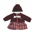 15" Girl Doll Clothes - Red Plaid 3 Piece Set
