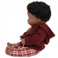 Alternate Image #2 of Doll with Down Syndrome 15" - African Boy with Outfit