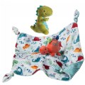 Pebblesaurus Taggies™  Set - Blanket & Soft Baby Rattle