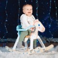 Alternate Image #2 of BabyCavali White Wooden Rocking Horse with Removable Safety Guard