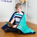 Alternate Image #5 of 7lb Weighted Sensory Blanket - Blue & Green