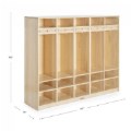 Alternate Image #8 of Premium Solid Maple 5-Section Coat Locker