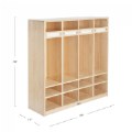 Alternate Image #7 of Premium Solid Maple 4-Section Coat Locker