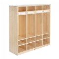 Thumbnail Image of Premium Solid Maple 4-Section Coat Locker