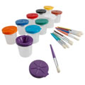 Thumbnail Image of Non-Spill Paint Pots & Brushes Set