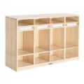 Premium Solid Maple 4-Section Toddler Locker