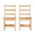 Thumbnail Image #4 of Premium Solid Maple 12" Seat High Quality Chairs - Set of 2
