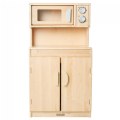 Alternate Image #3 of Premium Solid Maple Kitchen Microwave and Cupboard