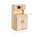 Alternate Image #7 of Premium Solid Maple Kitchen Microwave and Cupboard