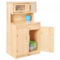 Alternate Image #2 of Premium Solid Maple Kitchen Microwave and Cupboard