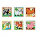 Alternate Image #7 of Wooden Farm Animals Cube Puzzle - 6 Puzzles in One,  16 pieces