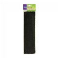 Creativity Street Regular Chenille Stems 4mm x 12" - Black - 100 Pieces