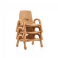 Alternate Image #4 of Chunky Stackable Chair - 5.5" Seat Height - Natural
