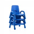 Alternate Image #4 of Nature Color Chunky Stackable Chair - 6.5" Seat Height - Blue