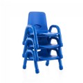 Alternate Image #4 of Chunky Stackable Chair - 7.5" Seat Height - Blue