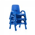 Alternate Image #4 of lor Chunky Stackable Chair - 9.5" Seat Height - Blue