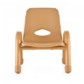 Alternate Image #2 of Nature Color Chunky Stackable Chair - 9.5" Seat Height - Natural